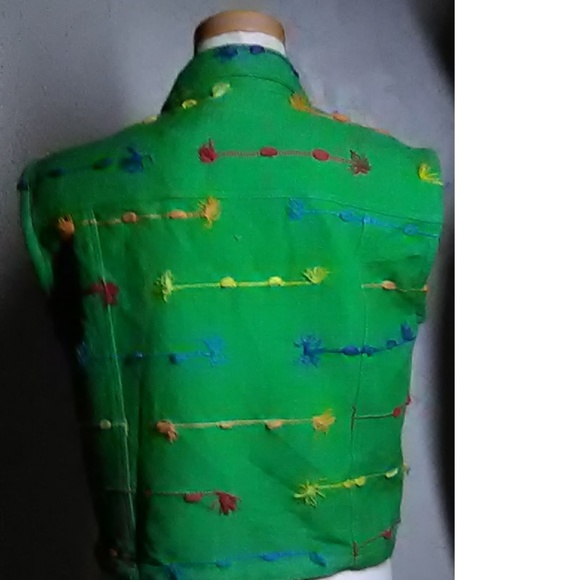 Ana's Fashion NWOT Green Cotton Vest Size XL - Picture 3 of 7